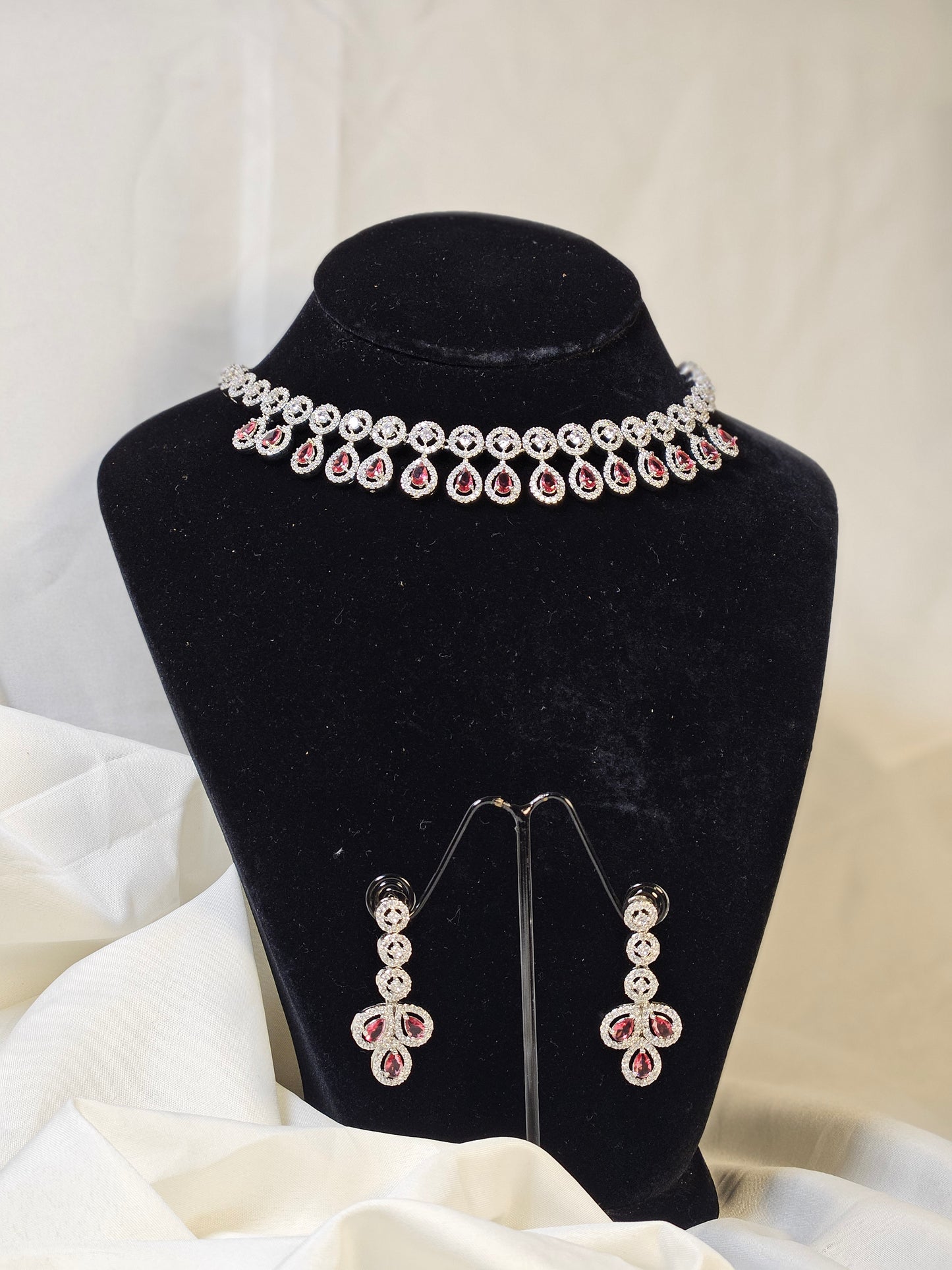 Ruby Leaf crystals party set