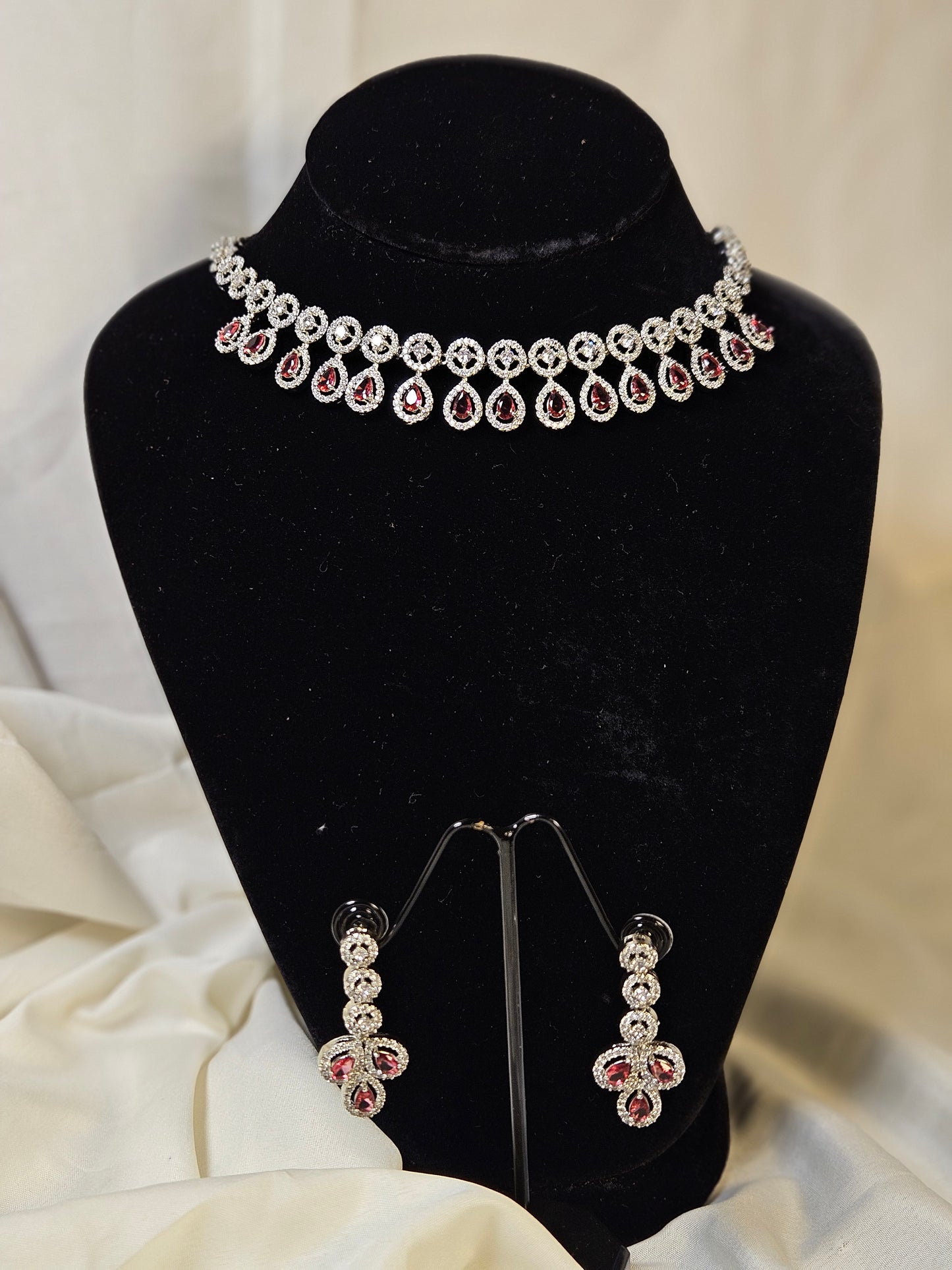 Ruby Leaf crystals party set