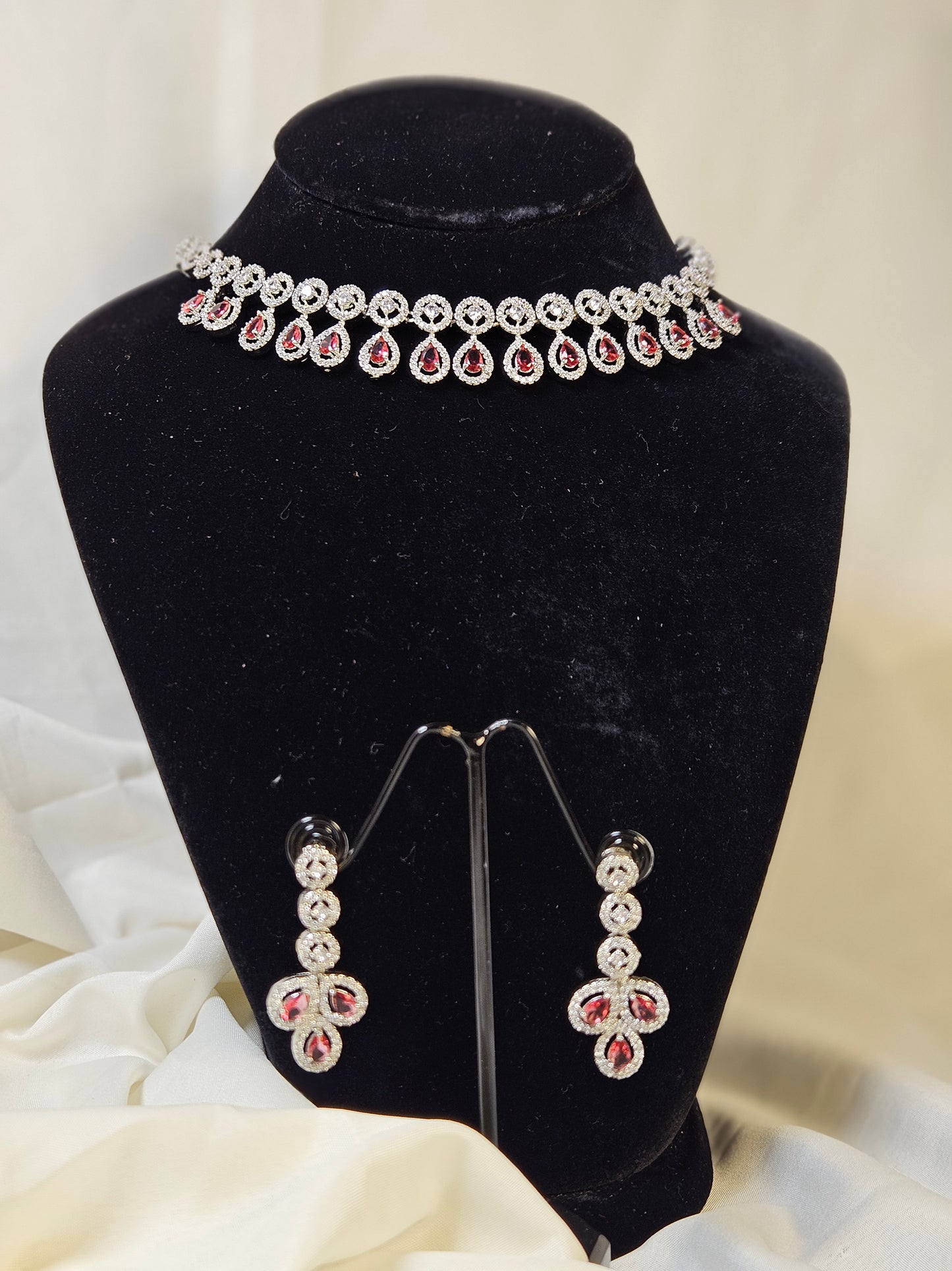 Ruby Leaf crystals party set