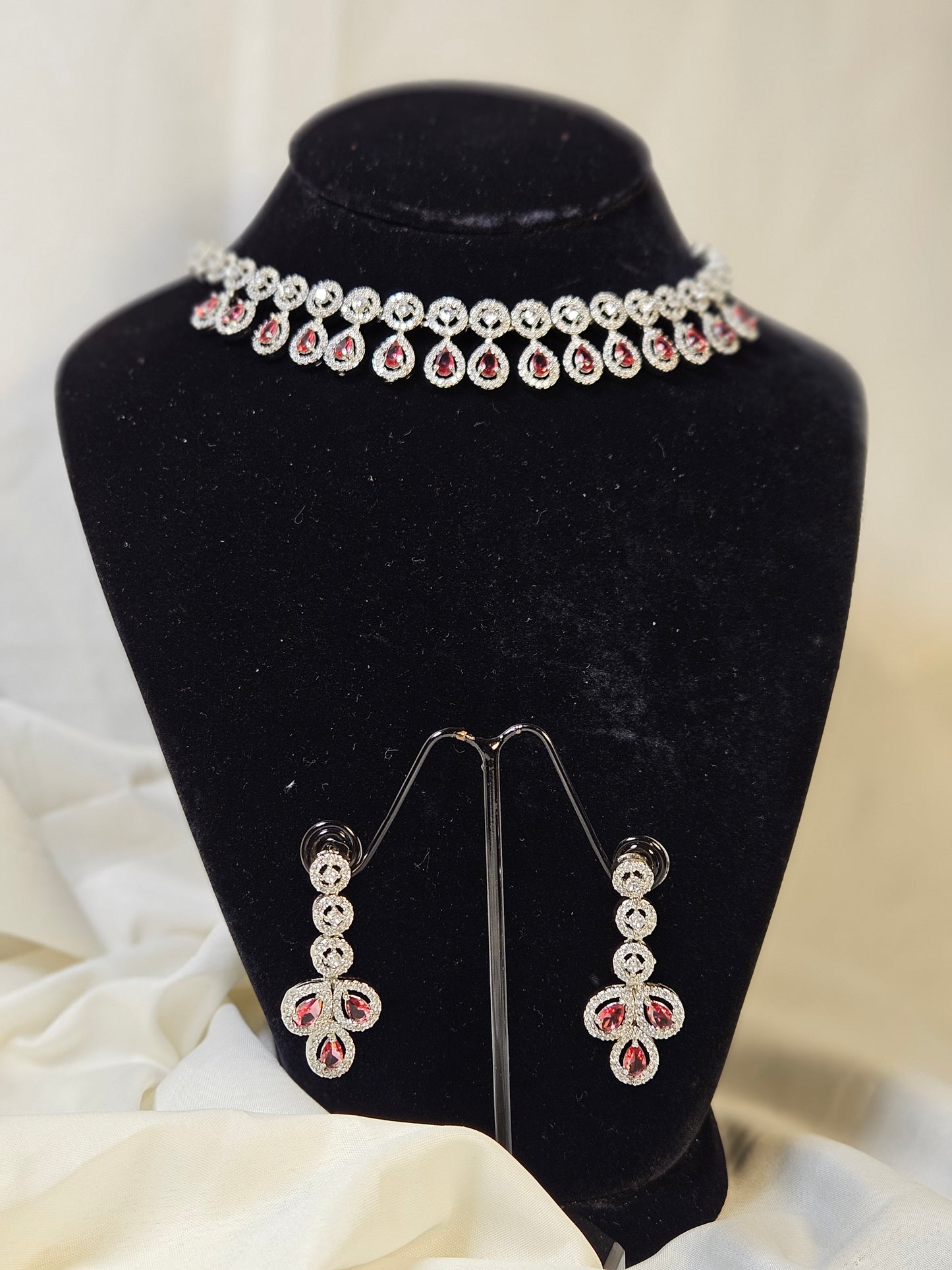 Ruby Leaf crystals party set